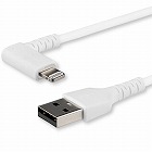 超高耐久ライトニング‐ＵＳＢケーブル　Ｌ型２ｍ　白【取寄品】