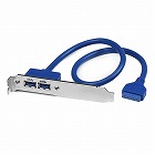 ＵＳＢ　３．０スロットプレートアダプタ　２ポート【取寄品】