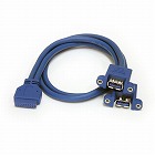 ＵＳＢ　３．０　パネルマウント型ケーブル　２ポート【取寄品】