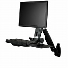液晶モニタアーム　最大２４インチ１画面　壁面固定用【取寄品】