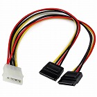 電源分岐ケーブル　ペリフェラル４ピン　‐　ＳＡＴＡ【取寄品】
