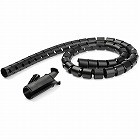 スパイラルチューブ　１．５ｍ　直径２５ｍｍ　黒【取寄品】