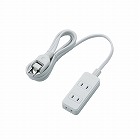 ほこり防止付きシャッタータップ　３個口　ＷＨ　２ｍ