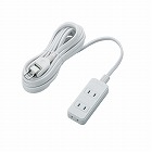 ほこり防止付きシャッタータップ　３個口　ＷＨ　５ｍ