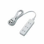 ほこり防止付きシャッタータップ　４個口　ＷＨ　２ｍ