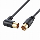 アンテナケーブル　Ｌ‐Ｓ型　２ｍ　黒【取寄品】