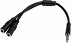 オーディオ分岐ケーブル　３．５ｍｍ　４極‐３極【取寄品】