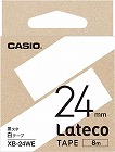 ＬＡＴＥＣＯ　白色テープ　２４ｍｍ　黒文字