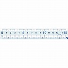 再生ＰＥＴすべり止め機能付直定規　１５ｃｍ