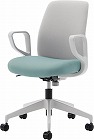 オプティローチェア　背ＬＧＲ座Ｗターコイズ白脚肘付