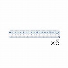 再生ＰＥＴすべり止め機能付直定規　１８ｃｍ×５