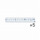 再生ＰＥＴすべり止め機能付直定規　１５ｃｍ×５