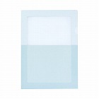 ペーパーホルダー＜オール紙＞（窓付き）５枚入り青