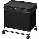 キャスター付きかばんカゴ　フタ付×３