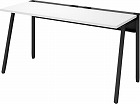 リーンデスク　Ｄ６００Ｗ１４００　黒脚　ＷＨ