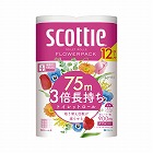 スコッティフラワーパック３倍巻き　１２ロール×４