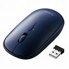 ＢｌｕｅＬＥＤマウス／薄型／４ボタン／ブルー