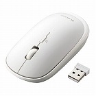 ＢｌｕｅＬＥＤマウス／薄型／４ボタン／ホワイト