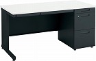 インベント片袖Ｄ７００Ｗ１４００　黒脚　ＷＨ