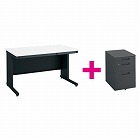 セット品インベント７００平１２００ワゴン３段黒