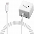 ＬｉｇｈｔｎｉｎｇＡＣ充電器　１．０ｍ　ホワイト顔