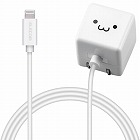 ＬｉｇｈｔｎｉｎｇＡＣ充電器　１．５ｍ　ホワイト顔