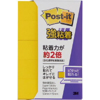 ポストイット　強粘着５０×１５　ネオン　黄　５冊