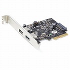 ＵＳＢ　３．１　２ポート増設用　ＰＣＩｅカード【取寄品】