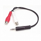 オーディオ変換ケーブル　３．５ｍｍ／ＲＣＡ　メス【取寄品】