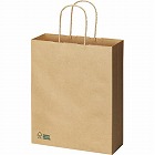 ＦＳＣ（Ｒ）認証　丸紐手提げ袋　茶　Ｓ　５０枚