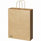 ＦＳＣ（Ｒ）認証　丸紐手提げ袋　茶　Ｌ　５０枚