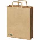ＦＳＣ（Ｒ）認証　平紐手提げ袋　茶　Ｓ　５０枚