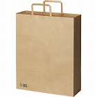 ＦＳＣ（Ｒ）認証　平紐手提げ袋　茶　Ｌ　５０枚
