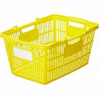 タイトルが書けるカラーバスケット深型　黄