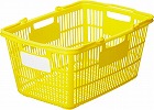 タイトルが書けるカラーバスケット深型　黄×５