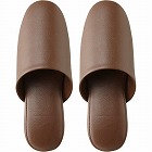 抗菌多機能ビニールスリッパ　前とじ　ブラウン