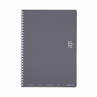 ソフトリングノート（ドット入り罫線）セミＢ５　濃灰