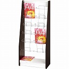 木製カタログスタンド２　ダブル　ダーク２