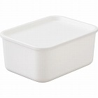 積み重ねられるふた付き収納ボックス　Ｓホワイト