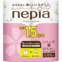 ネピアプレミアムソフト日本の美１．５倍Ｗ８個×８