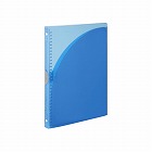 バインダー（スリム）ＰＰ表紙Ａ４縦３０穴水色