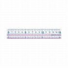 直線定規再生ＰＥＴ樹脂製１５ｃｍ目盛りピンク