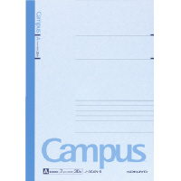 キャンパスノートカラー表紙６号Ａ罫３０枚　青