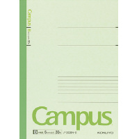 キャンパスノートカラー表紙６号Ｂ罫３０枚　緑