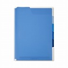 スーパーハードホルダー５山（透明・マチ付）　青