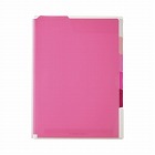 スーパーハードホルダー５山インデック透明マチ付　赤