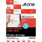 上質紙ラベル　兼用　厚みしっかり　１面　１８枚