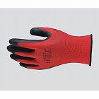 天然ゴム背抜き手袋　１３ゲージ　レッド　Ｍ　１双