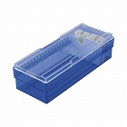 ネームカードボックス　クリアブルー×５