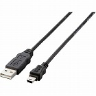 ＵＳＢケーブル（Ａ‐ミニＢ）　１ｍ　ブラック